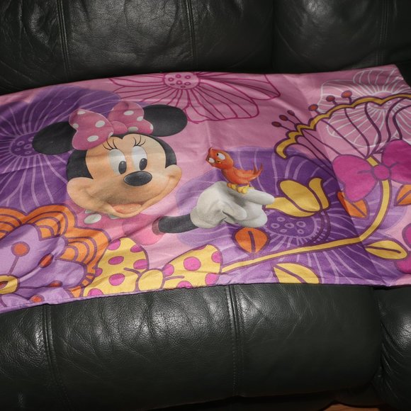 Disney Princesses Twin Bed Sheet Flat Pink Little Mermaid Cinderella Bell & - Picture 5 of 6